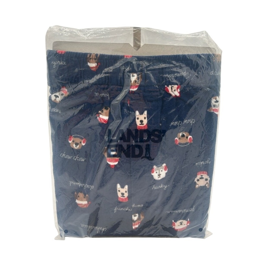 NEW Lands End Boxer Shorts Men's Size Large Dog Print 36 38